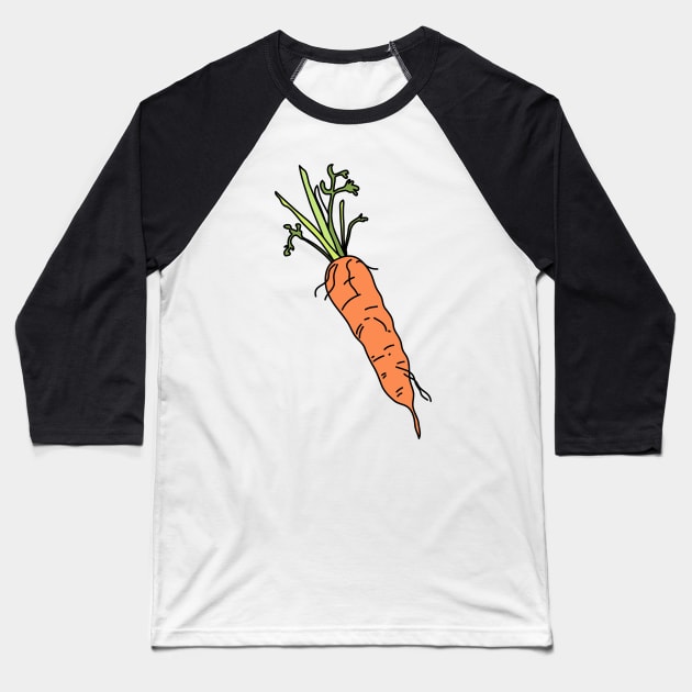 Carrot Baseball T-Shirt by notsniwart